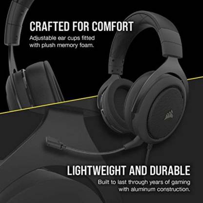 Corsair HS50 PRO Stereo Gaming Headset Lightweight Noise-Cancelling Detachable Microphone Black Corsair HS50 PRO Stereo Gaming Headset Lightweight Noise-Cancelling Detachable Microphone Black