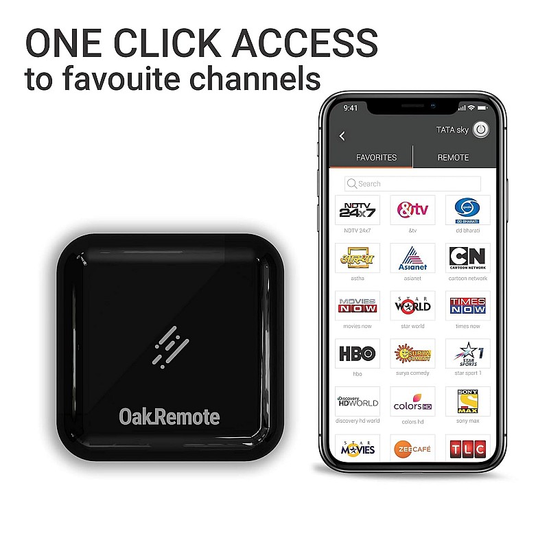 Oakremote WIFI All-in-One Smart Universal Remote (IR Blaster)