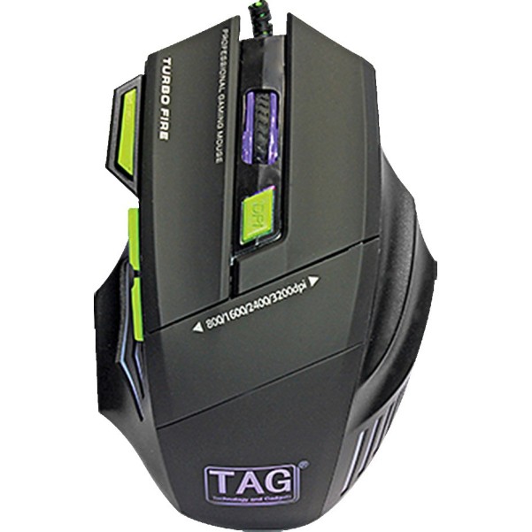 TAG 7D PRO Gaming Mouse and Pad - 7 Buttons Pro Gamer Mouse- TAG 7D PRO Gaming Mouse and Pad - 7 Buttons Pro Gamer Mouse-