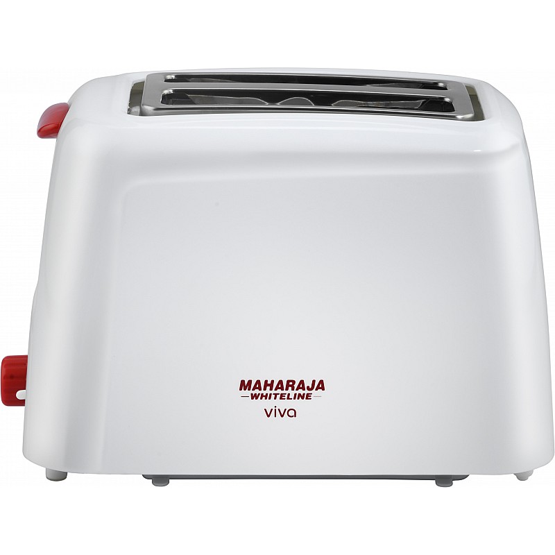 Maharaja Whiteline Viva 750-Watt Pop-up Toaster (Red and White)