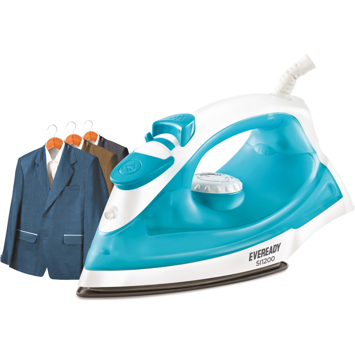 Eveready SI1200 1200-Watt Steam Irons (White with Blue)