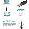 GeekCases Kirsite Rhombus Micro USB GC-CA-KR-MU-Black 3D Micro TPE USB Cable - 4 Feet (1.2 Meters) - (Black)