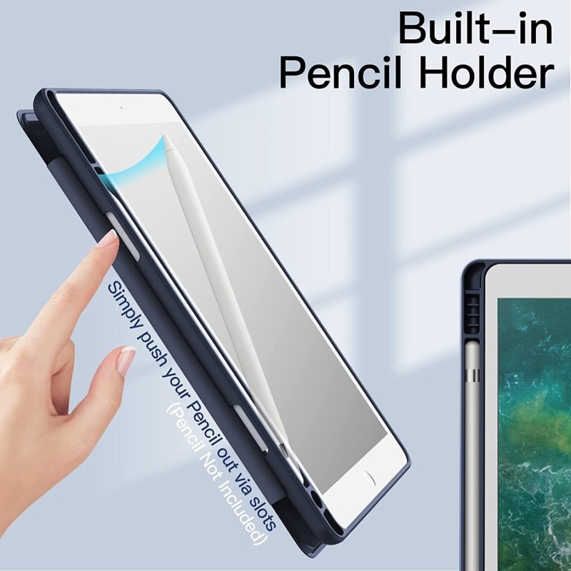 Airtree Hard Back Flip Case Cover with Pencil Holder for iPad 10.2 inch Airtree Hard Back Flip Case Cover with Pencil Holder for iPad 10.2 inch