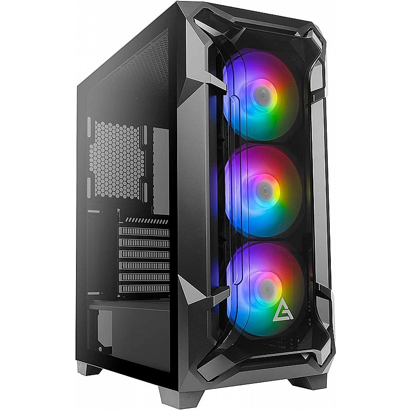 Antec DF600 Mid Tower Supports ATX, Micro-ATX, Mini-ITX Computer Case with 3 x 120 mm ARGB Fans in Front