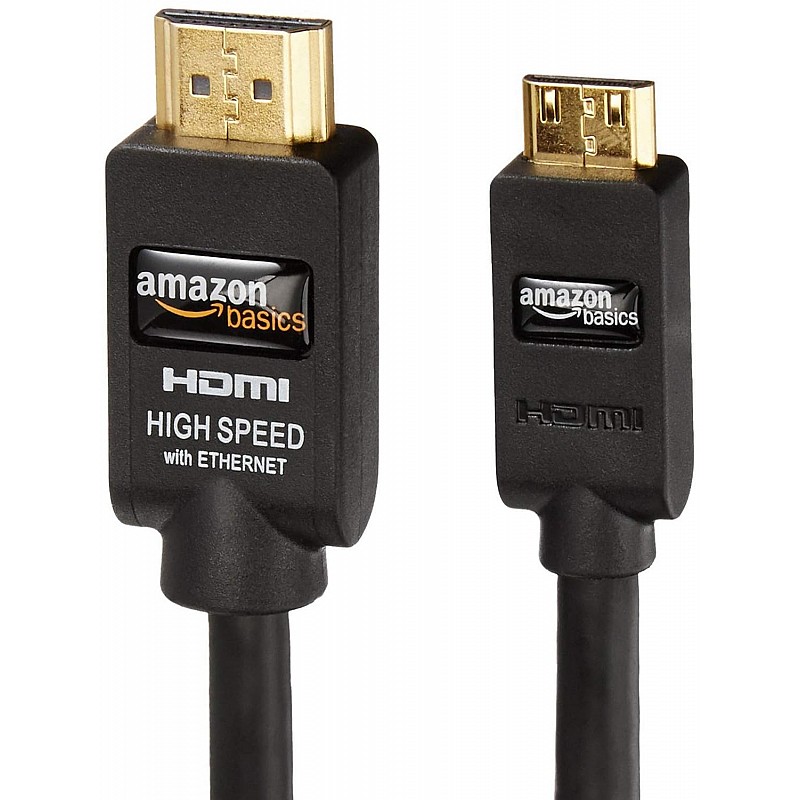 AmazonBasics HL-007343 High-Speed Mini-HDMI (Not Micro USB/Micro HDMI) to HDMI Cable - 10 Feet 