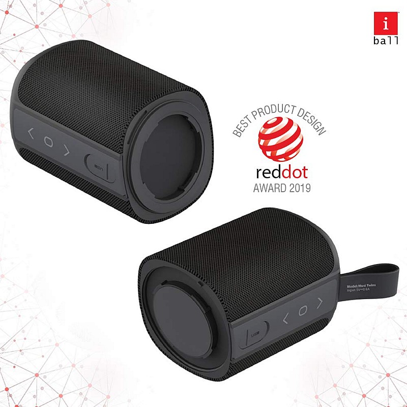 iBall Musi Twins 15 Watt Truly Wireless Bluetooth Surround Sound Speaker (Black)