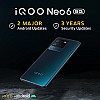 iQOO Neo 6 5G (Dark Nova, 12GB RAM, 256GB Storage) (Seal Pack)