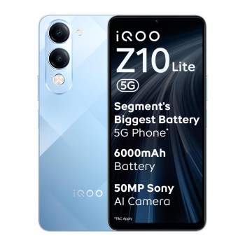 iQOO Z10 Lite 5G Titanium Blue, 6GB RAM, 128GB Storage iQOO Z10 Lite 5G Titanium Blue, 6GB RAM, 128GB Storage