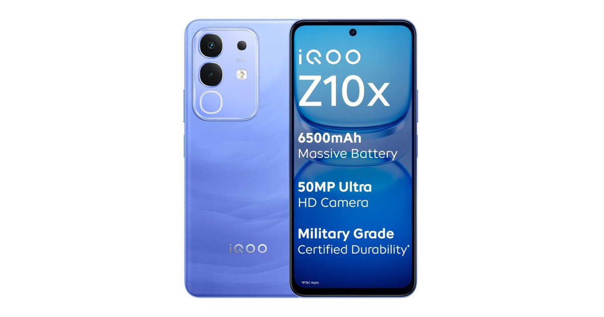 iQOO Z10x 5G (Ultramarine, 6GB RAM, 128GB Storage)