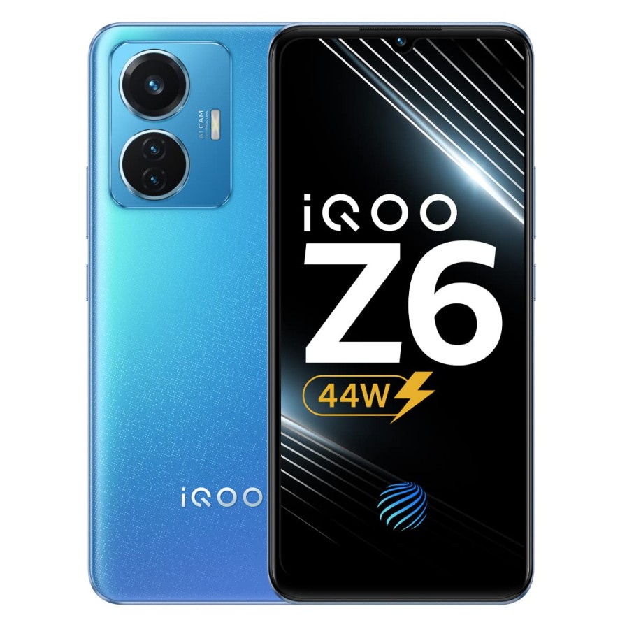iQOO Z6 44W by vivo (Lumina Blue, 8GB RAM, 128GB Storage) refurbished