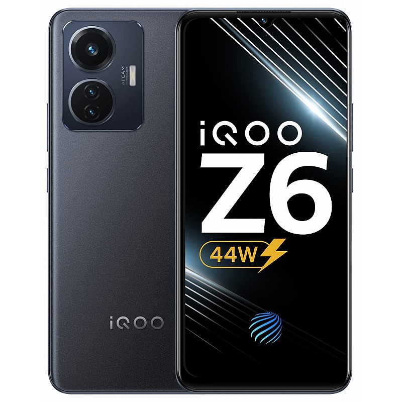 iQOO Z6 44W by vivo (Raven Black, 4GB RAM, 128GB Storage) (Seal Pack) 