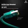 iVoltaa Ethernet Cable CAT6A Cable Dual Shielded (SF/UTP) 10 Gbps LAN Network/High Speed Internet Cable, 550MHZ - 5 feet