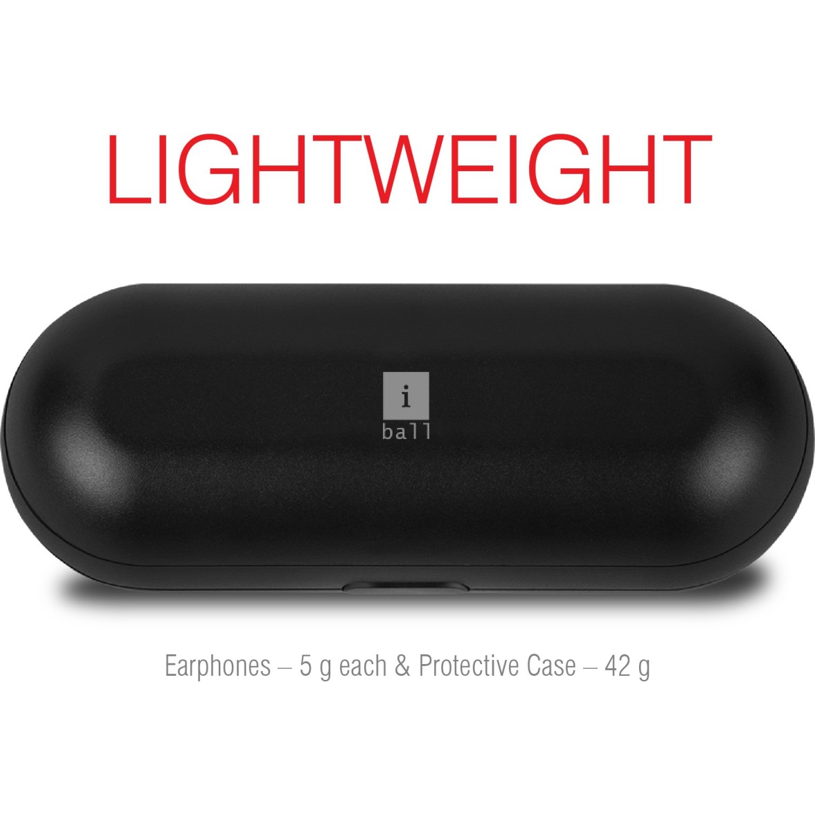 iBall EarWear TW10 in-Ear Bluetooth Wireless Headphones with Protective Charging Case, Black