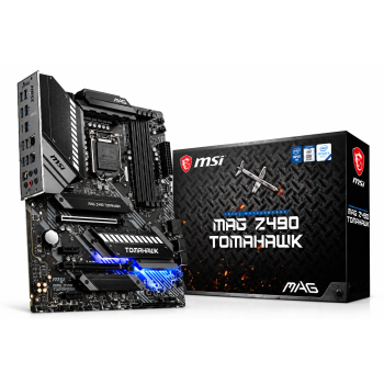 MSI MAG Z490 Tomahawk Motherboard (ATX, 10th Gen Intel Core, LGA 1200, DDR4, 2X M.2, USB 3.2, Type-C, 2.5G LAN, RGB)