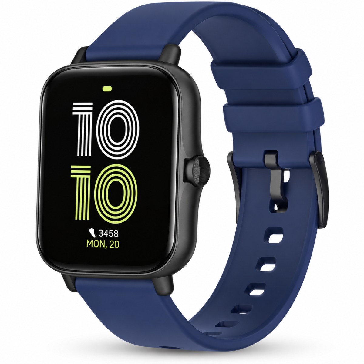 Pebble Spark 1.7 inch Bluetooth Calling, HD Display with SPO2, HR Monitor Smartwatch (Blue Strap, Free Size)