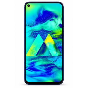 Samsung Galaxy M40 (Midnight Blue, 8 GB RAM, 128GB Storage) refurbished