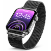 Fitshot Crystal 1.8inch AMOLED Display with bluetooth calling (Black Strap Regular)