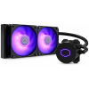 Cooler Master MasterLiquid ML240L RGB V2 CPU Liquid Cooler - Black | Support Intel & AMD CPU Socket AM5, AM4, AM3, LGA1700, 1200, 2066, 1151 | 3rd Gen Dual Chamber Pump | 240mm Close-Loop AIO