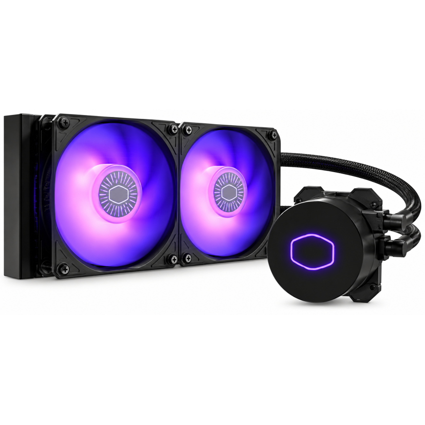 Cooler Master MasterLiquid ML240L RGB V2 CPU Liquid Cooler - Black | Support Intel & AMD CPU Socket AM5, AM4, AM3, LGA1700, 1200, 2066, 1151 | 3rd Gen Dual Chamber Pump | 240mm Close-Loop AIO
