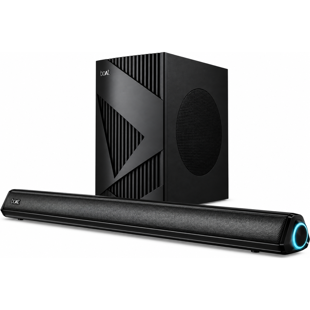 boAt Aavante Bar 1550 Pro with wired subwoofer 160 W Bluetooth Soundbar (Pebble Black