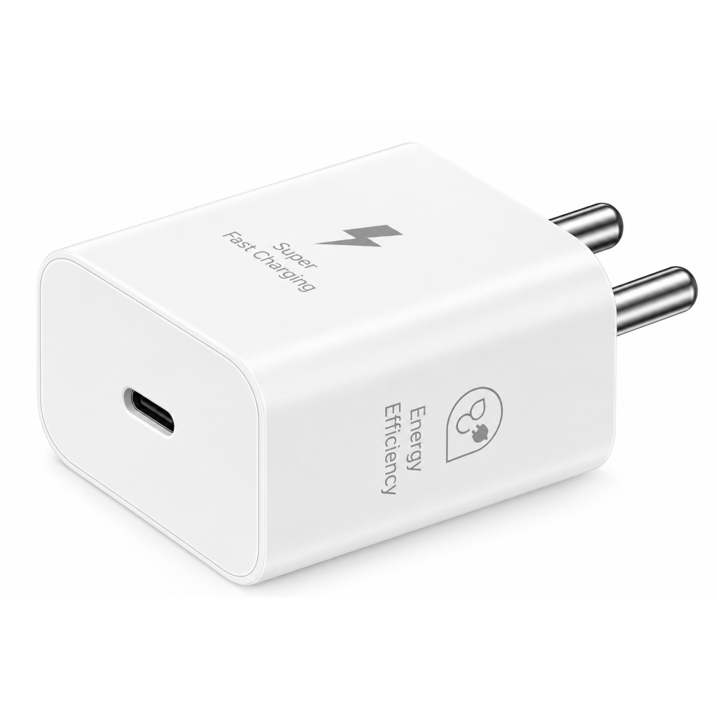 Samsung Original 15W Single Port, Type-C Charger (Cable not Included), White