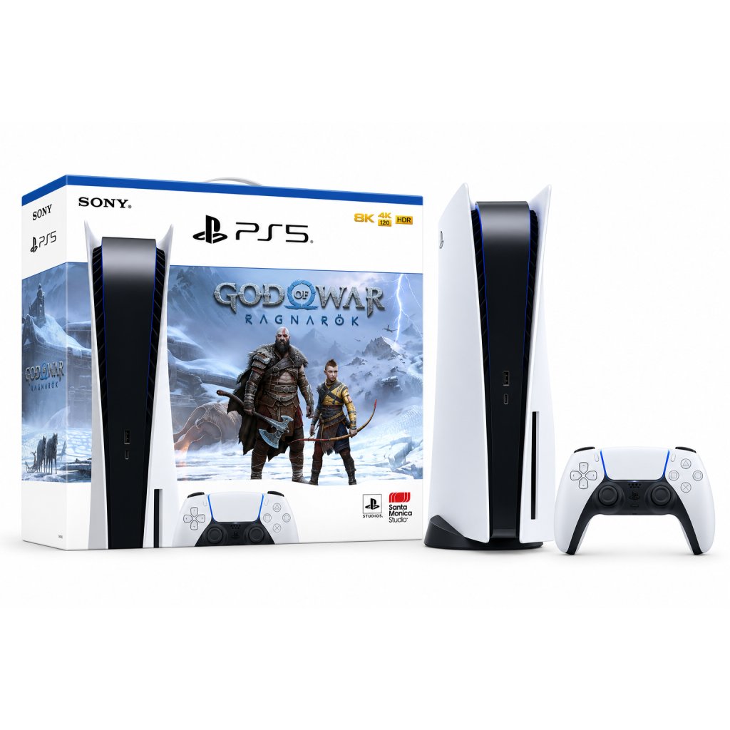 SONY PS5 PlayStation- God of War: Ragnarok Bundle (Voucher Inside) White