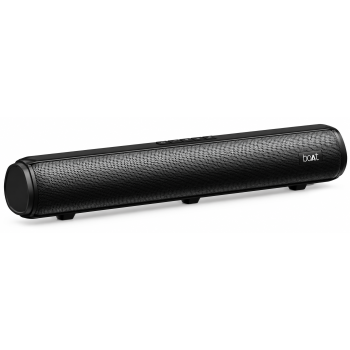 boAt Aavante Bar 520 w/ Dual Passive Radiators,6 HRS Playback And Sleek Design 16W Bluetooth Soundbar (Charcoal Black, 2.0 Channel)