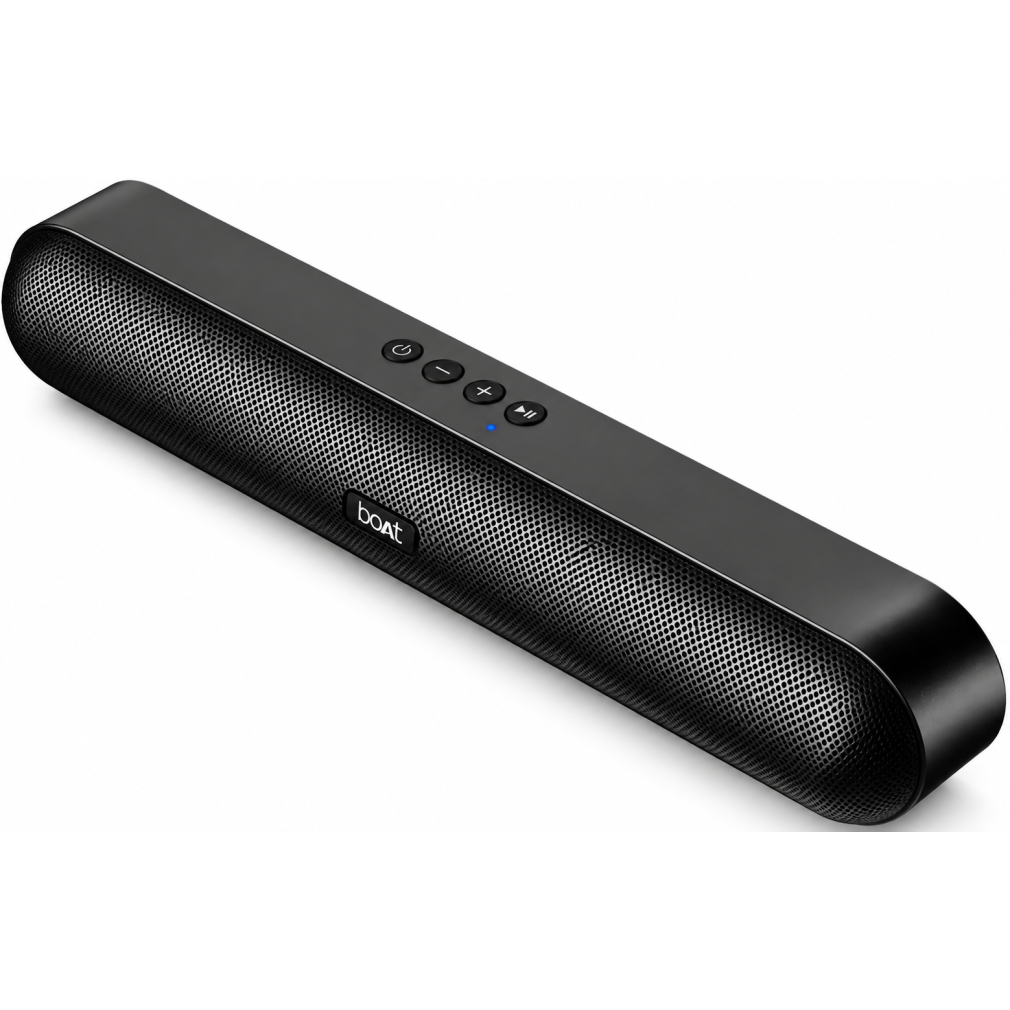 boAt Aavante Bar 480 with 7 HRS Playback, Dual Full Range Drivers & TWS Feature 10 W Bluetooth Soundbar (Black, 2.0 Channel)
