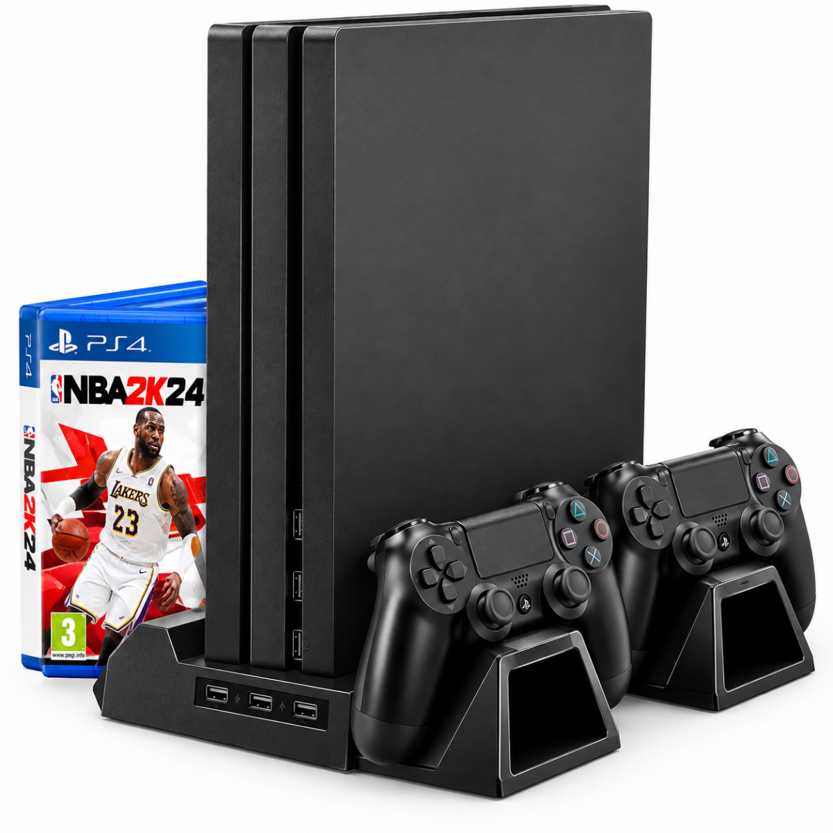 Microware PS4 Vertical Stand with Cooling & Charging Dock