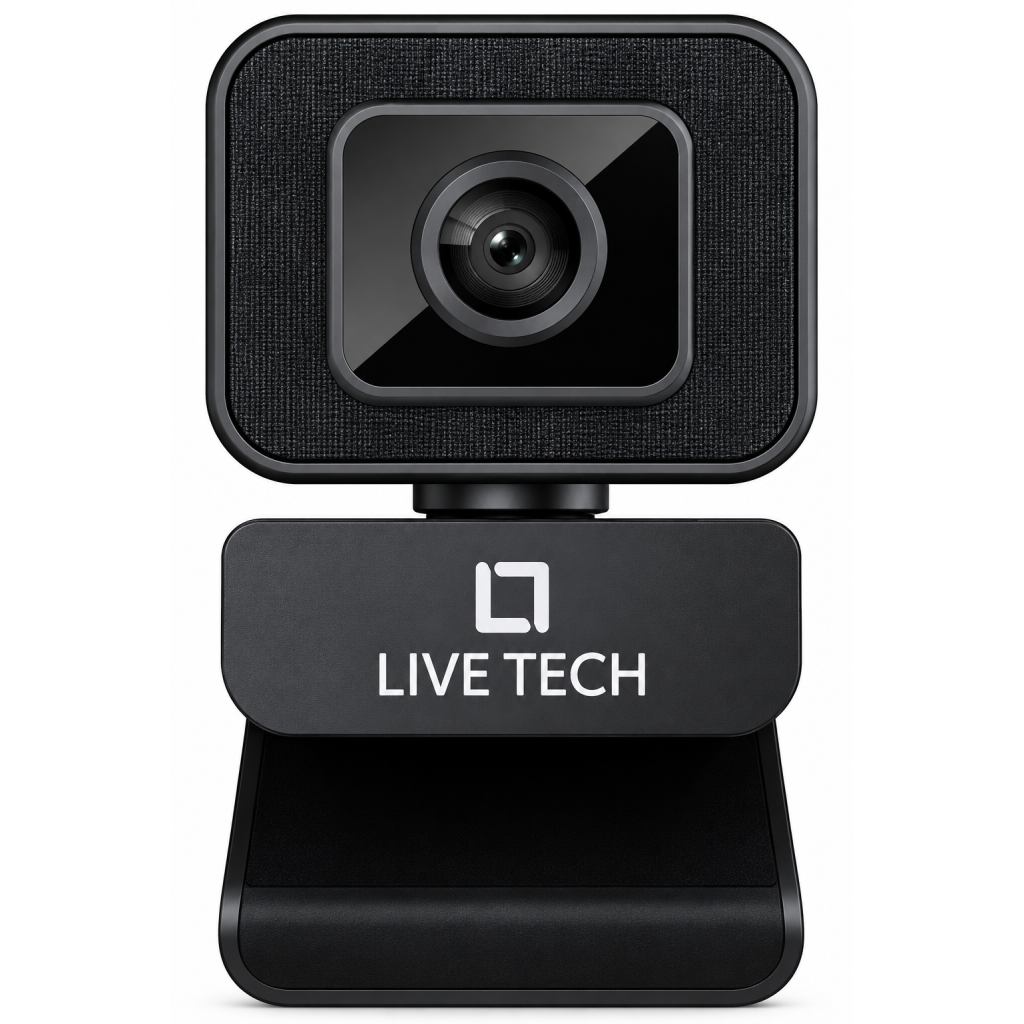 Live Tech Zoom Webcam Widescreen Video Calling, Light Correction, Noise-Reducing Mic, for Skype, FaceTime, Hangouts, WebEx