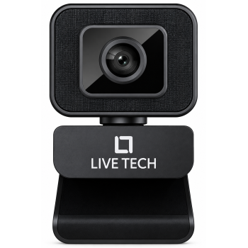 Live Tech Zoom Webcam Widescreen Video Calling, Light Correction, Noise-Reducing Mic, for Skype, FaceTime, Hangouts, WebEx