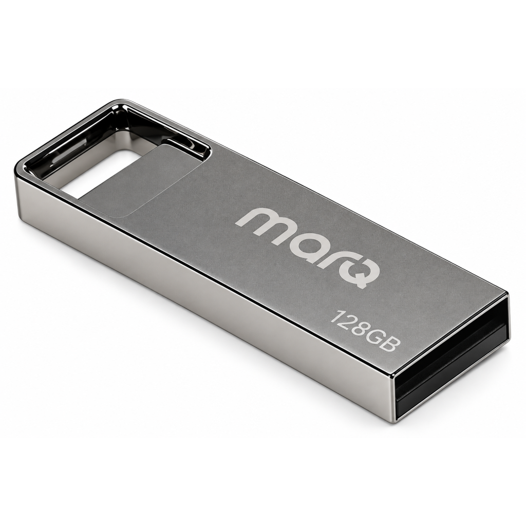 MarQ by Flipkart MQPD_128_U20 128 GB Pen Drive Compatible with Desktop Computer, Laptop, Television USB 2.0 Metal Case (Silver)