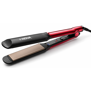 Nova Professional Hair Straightener Temperature Control NHS 870 (Black/Red)