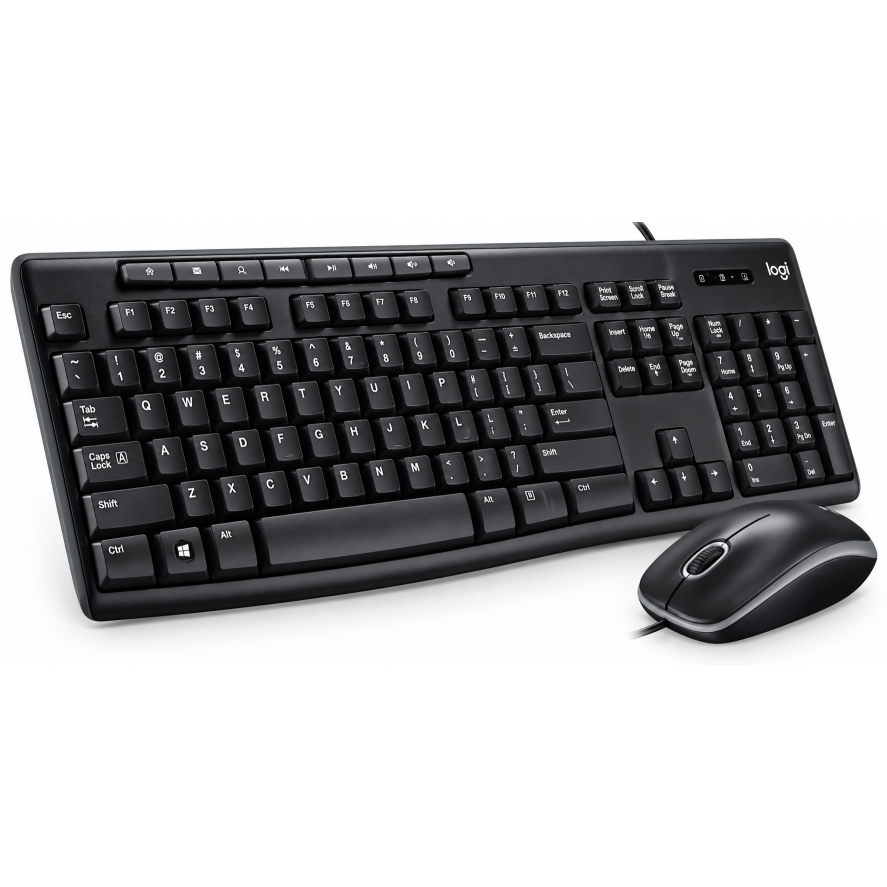 Logitech Media Combo MK200 Full-Size Keyboard and High-Definition Optical Mouse