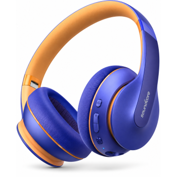 Anker Soundcore Life Q10 Bluetooth Wireless Over Ear Headphones With Mic And Foldable, Hi-Res Certified Sound Blue