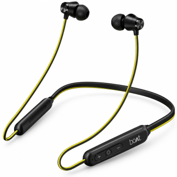 PTron InTunes Lite Neckband Bluetooth Headset (Black, Yelow, In the Ear)