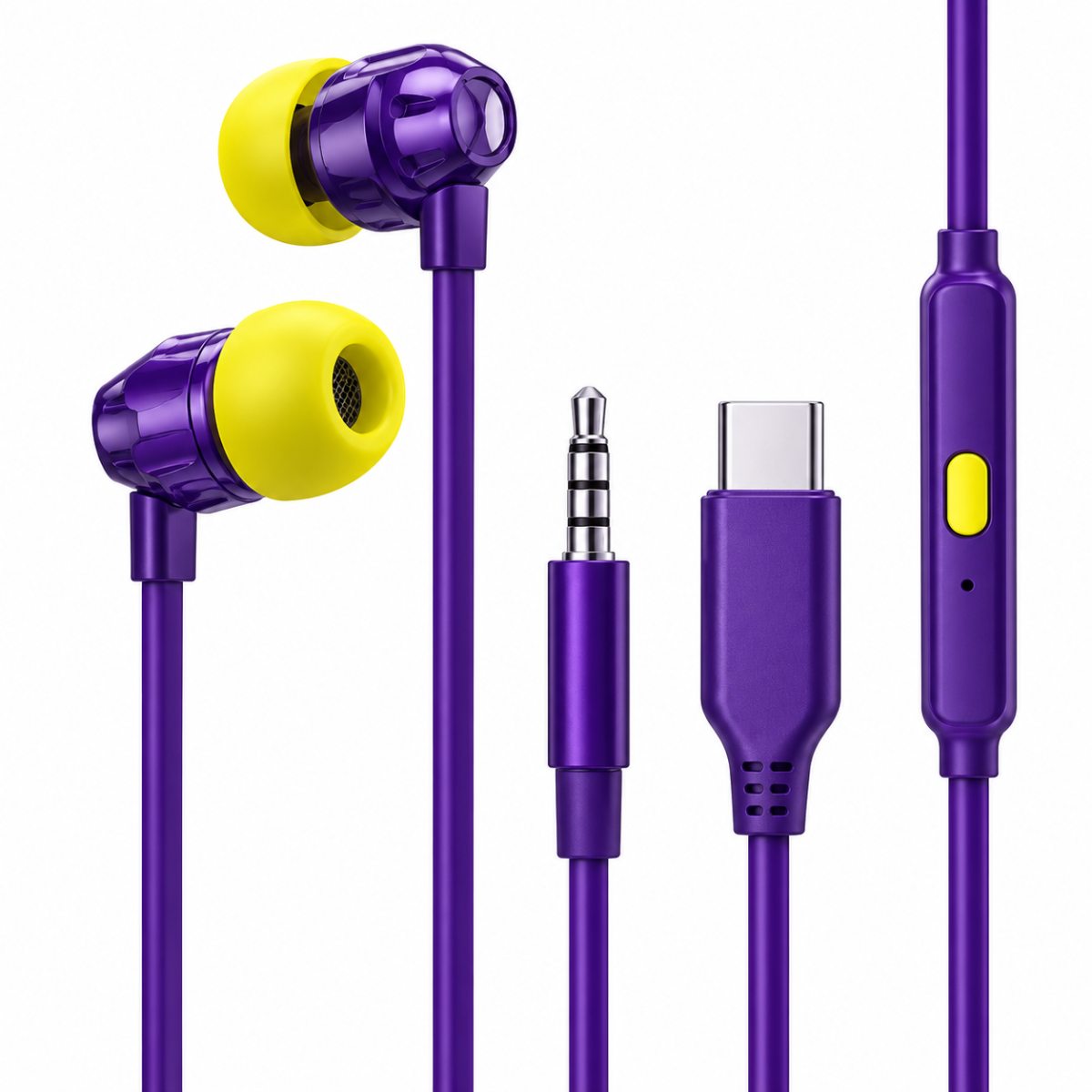 Logitech G333 Wired Gaming Earphones with Gaming-Grade Dual Drivers with USB-C Adapter - Purple