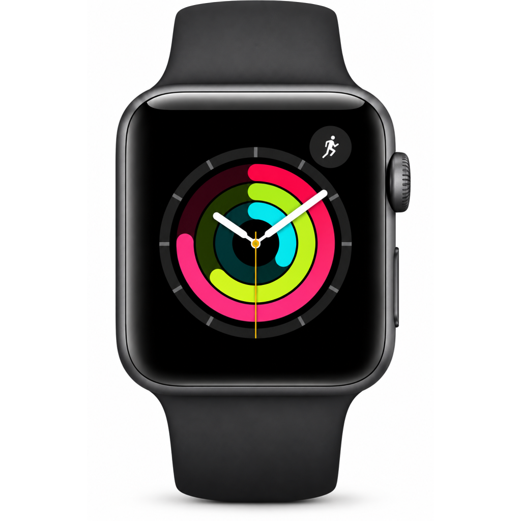 Apple Watch Series 3 (GPS, 38mm) - Space Grey Aluminium Case with Black Sport Band