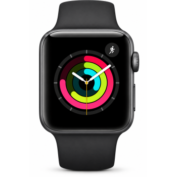 Apple Watch Series 3 (GPS, 38mm) - Space Grey Aluminium Case with Black Sport Band