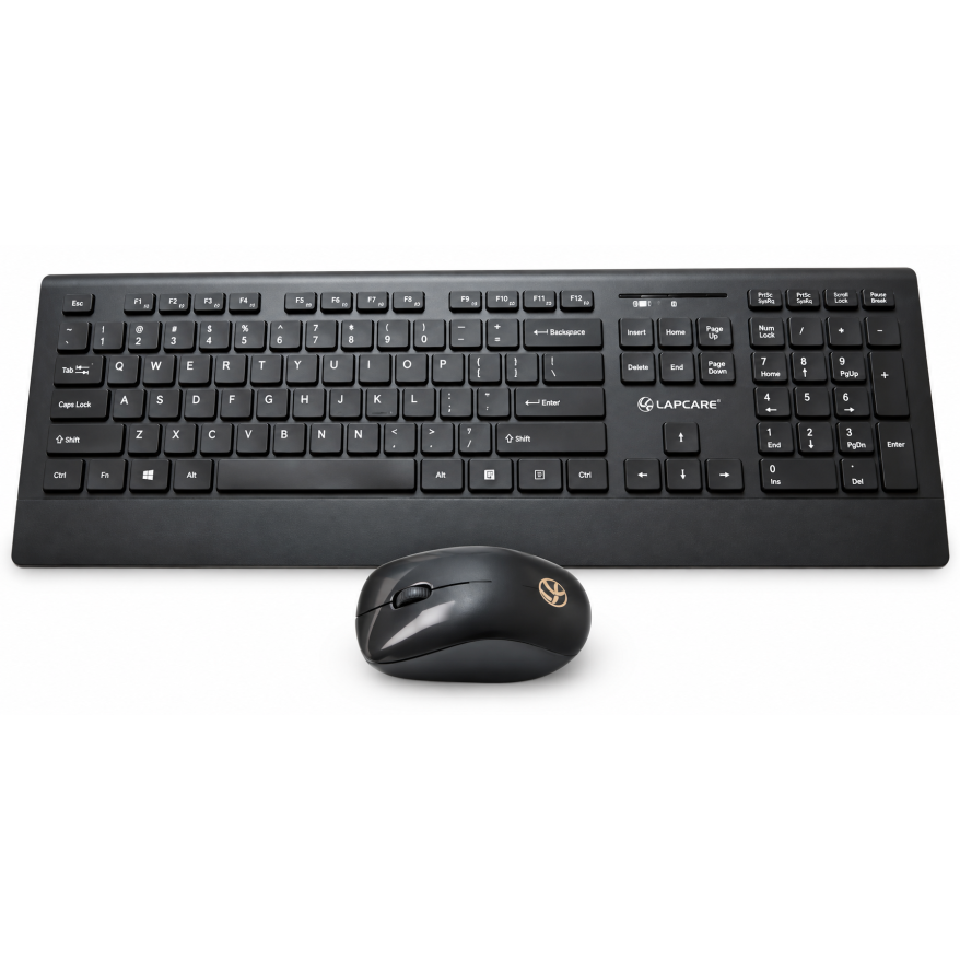 Lapcare smartoo l999 wireless keyboard and mouse combo with auto sleep black