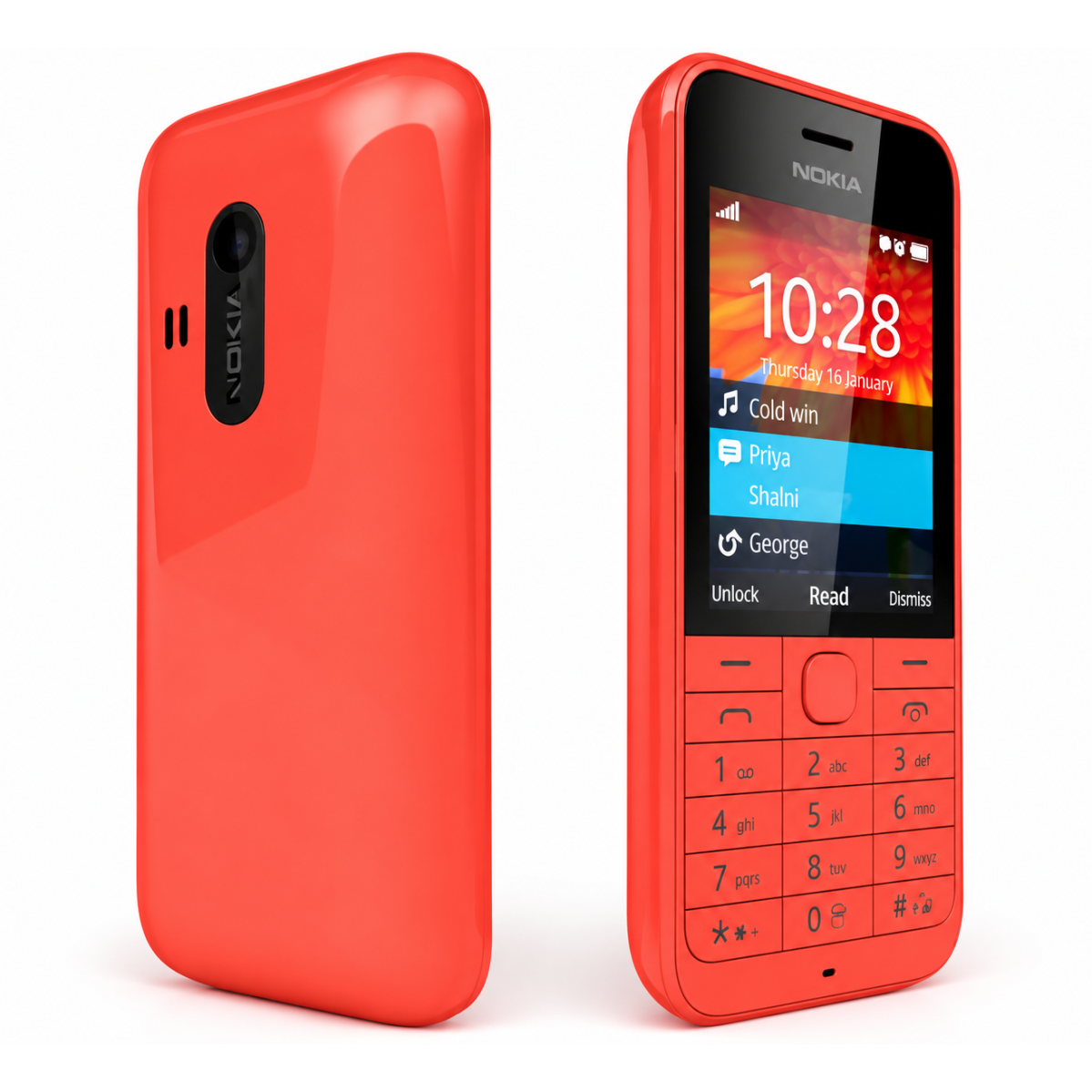 Nokia 220 Red Keypad Mobile