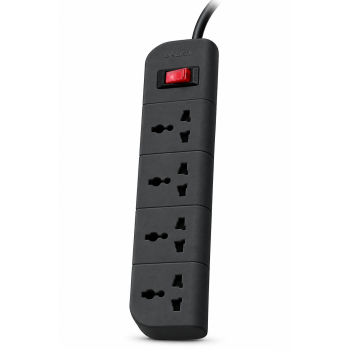 Belkin Essential Series 4-Socket Surge Protector Universal Socket with 5ft Heavy Duty Cable (Grey)-