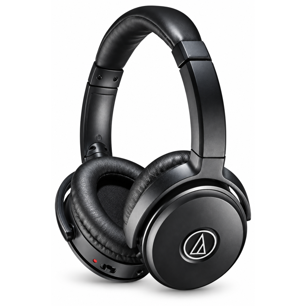 Audio-Technica Quiet Point ATH-ANC50IS Active Noise-Cancelling Headphones (Black)