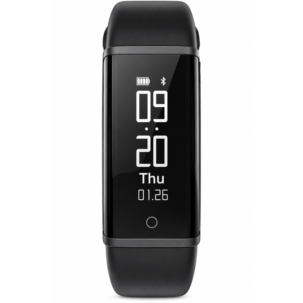 Lenovo HX03 Smart Band - Black, Silicone (Compatible with Android and iOS devices_Water Resistant)