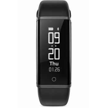 Lenovo HX03 Smart Band - Black, Silicone (Compatible with Android and iOS devices_Water Resistant)
