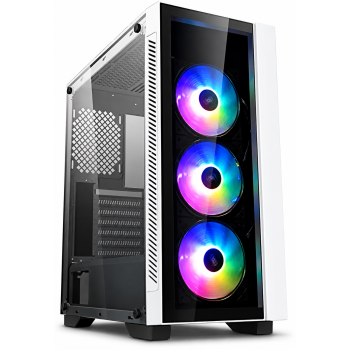 DEEPCOOL MATREXX 55 V3 ADD-RGB 3F Middle Tower Supports E-ATX/ATX/Micro ATX/Mini-ITX Computer Cabinet with 3×120mm ADD-RGB Fans at Front.