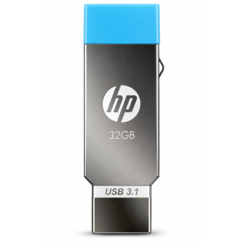 HP MM-OTG032GB-02P 32 GB Pen Drive (Silver, Blue)