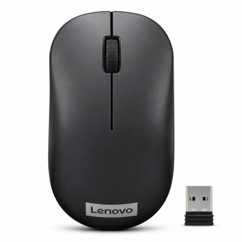 Lenovo 130 Wireless Compact Mouse, 1K DPI Optical sensor, 2.4GHz Wireless NanoUSB, 10m range, 3button(left,right,scroll) upto 3M left/right clicks, 10 month battery, Ambidextrous, Ergonomic GY51C12380