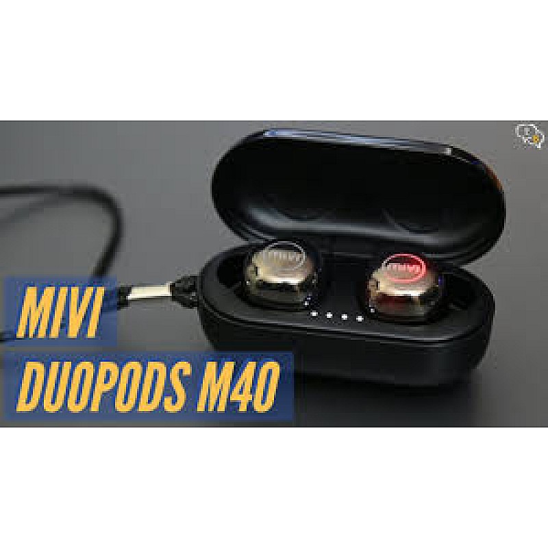 Mivi Duopods M40 True Wireless BluetoothIn Ear Earbuds with Mic, Studio Sound, Powerful Bass, 24 Hours of Battery