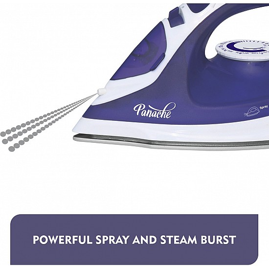 Inalsa Panache 1400-Watt Steam Iron (White/Royal Blue) -